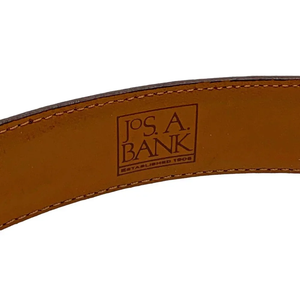 JoS. A. Bank Cedar Brown Polished Genuine Leather‎ Dress Belt